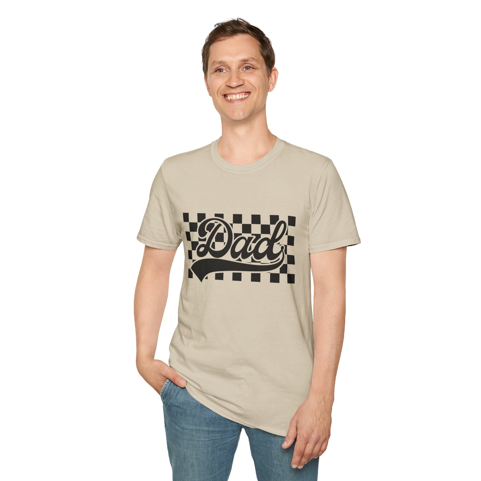 Dad Checkerboard Script T-Shirt