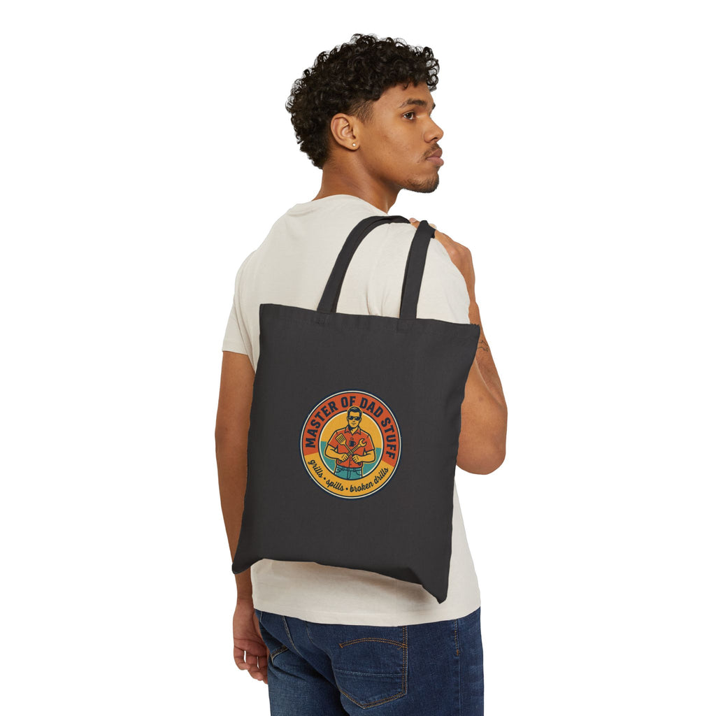 Master of Dad Stuff Tote Fathers Day Retro Grill & Outdoorsy Dad