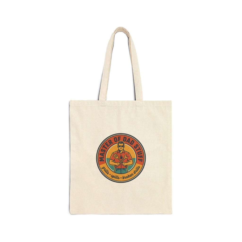 Master of Dad Stuff Tote Fathers Day Retro Grill & Outdoorsy Dad