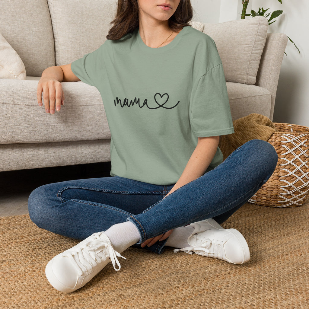 Mama Script Heart T-Shirt
