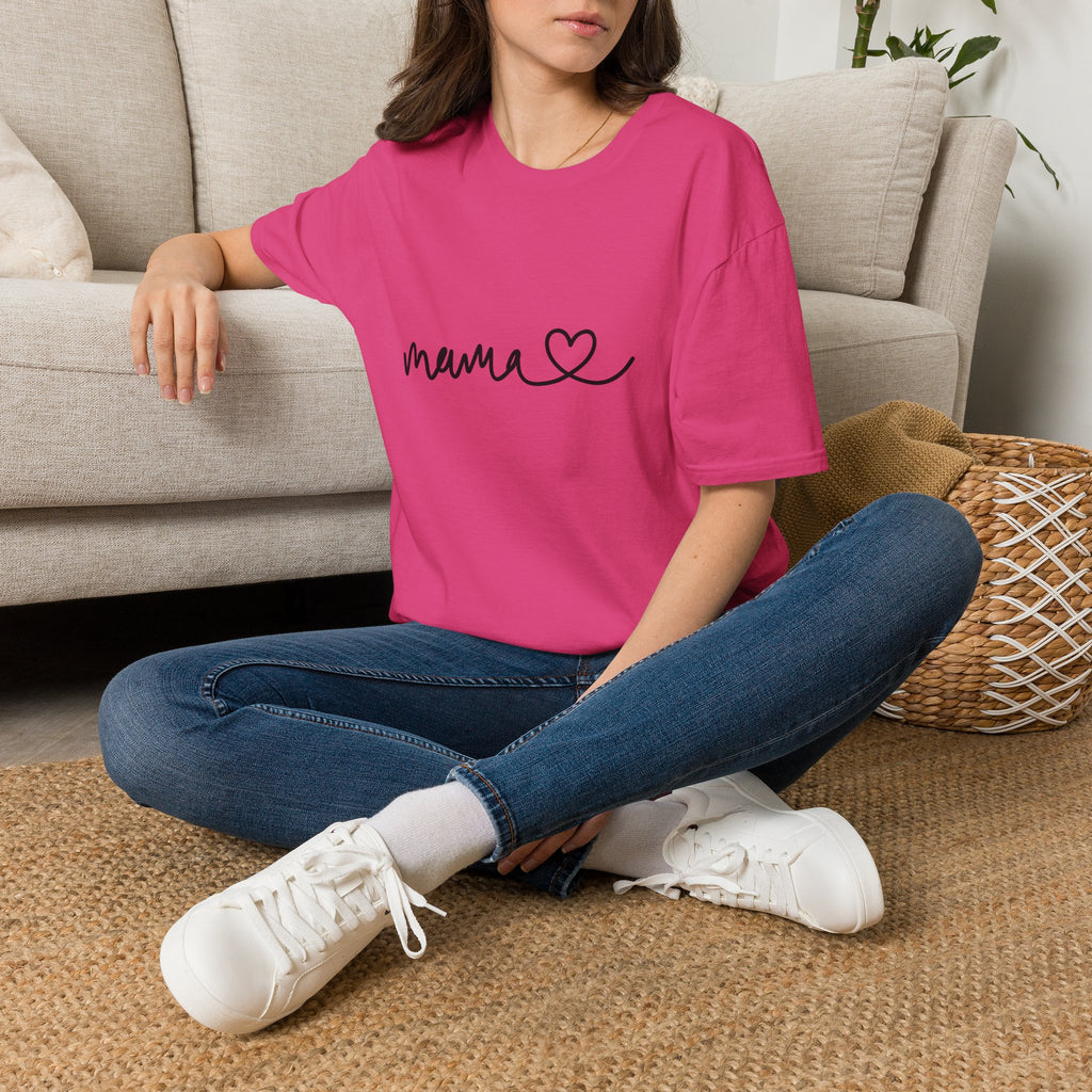 Mama Script Heart T-Shirt