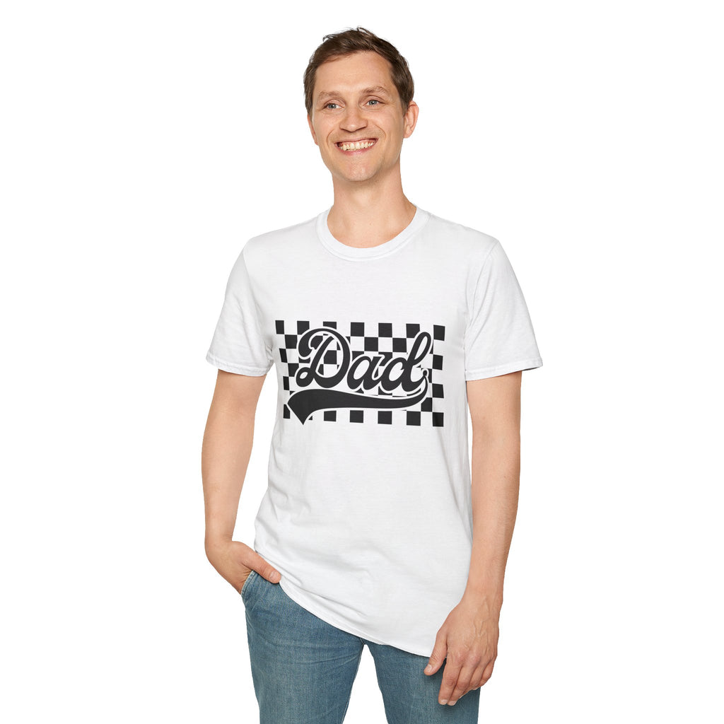 Dad Checkerboard Script T-Shirt