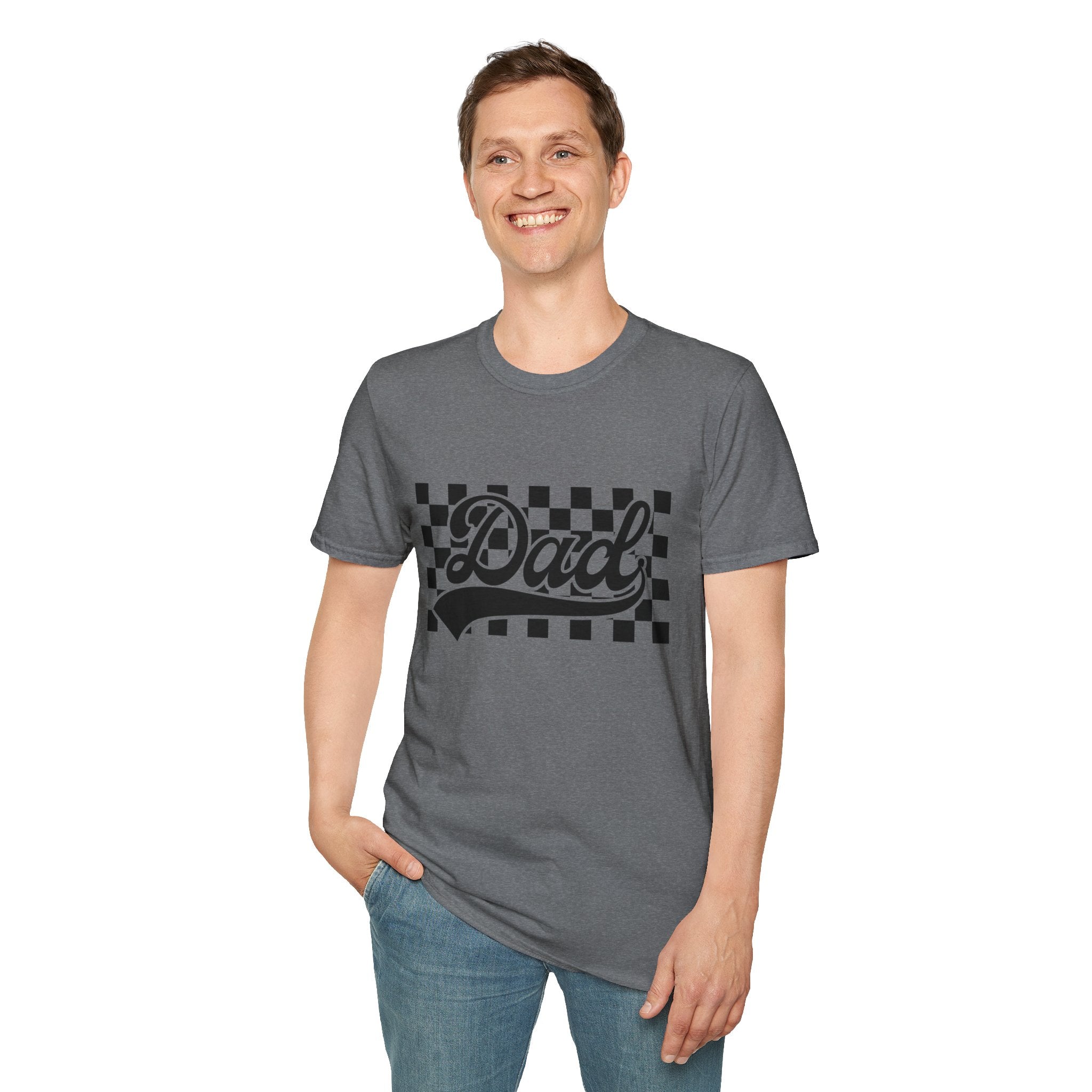 Dad Checkerboard Script T-Shirt