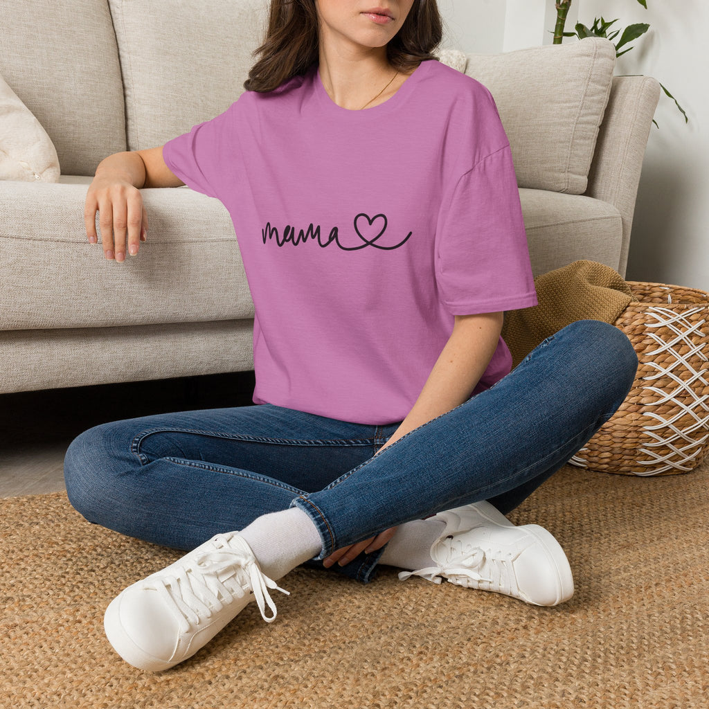 Mama Script Heart T-Shirt