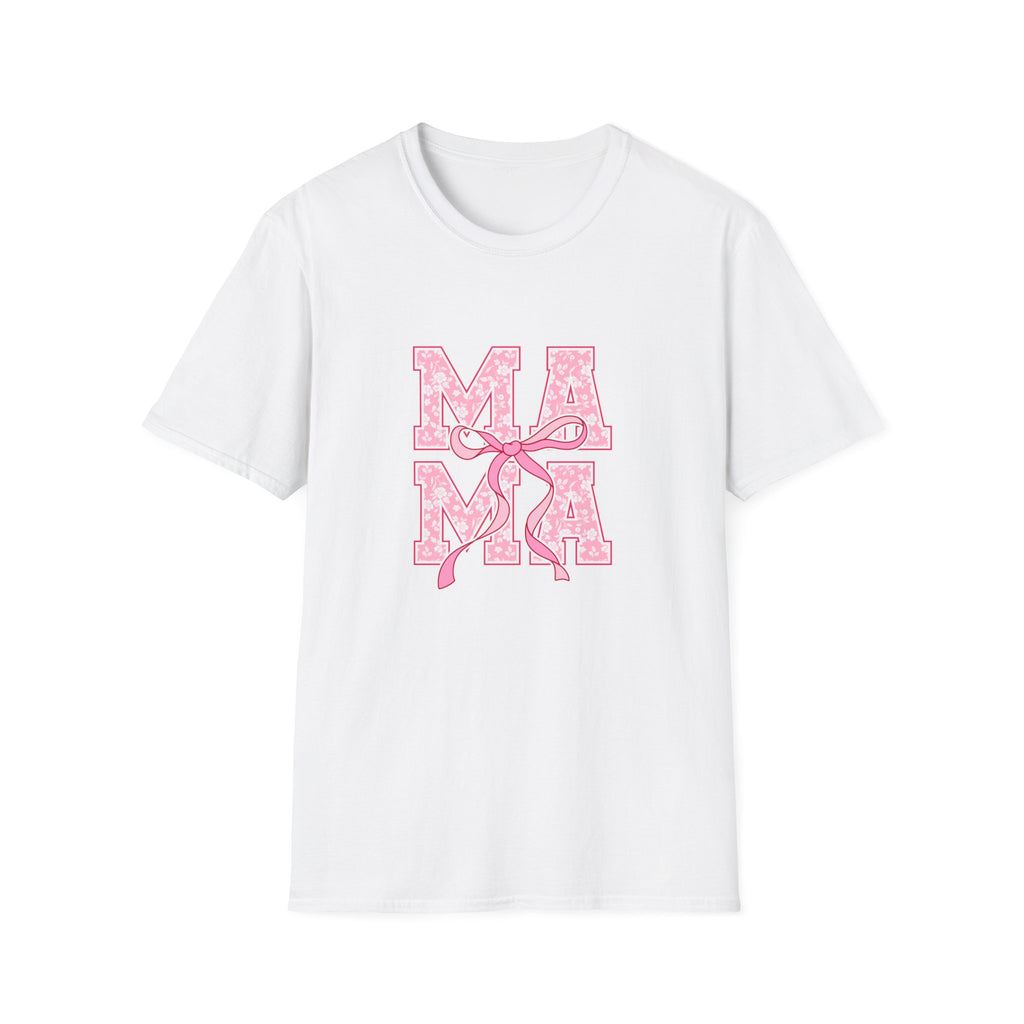 Mama Script Ribbon Monogram T-Shirt