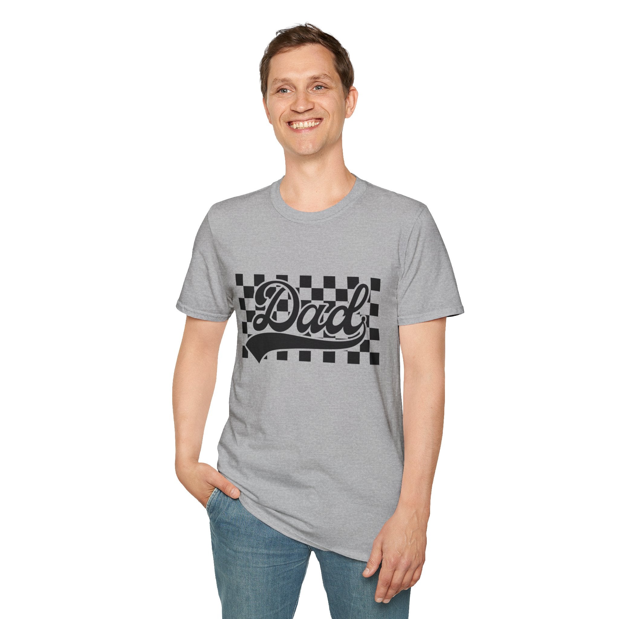 Dad Checkerboard Script T-Shirt