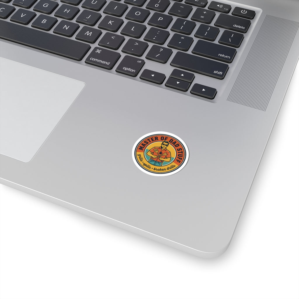Master of Dad Stuff Sticker | Fathers Day retro outdoorsy dad grill fishing humor