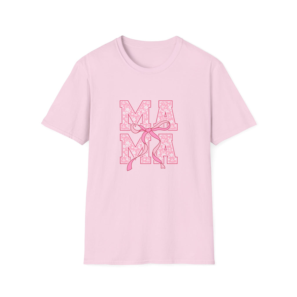 Mama Script Ribbon Monogram T-Shirt