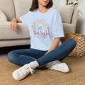 Be the Light T-Shirt | Handlettered sun illustration, faith scripture
