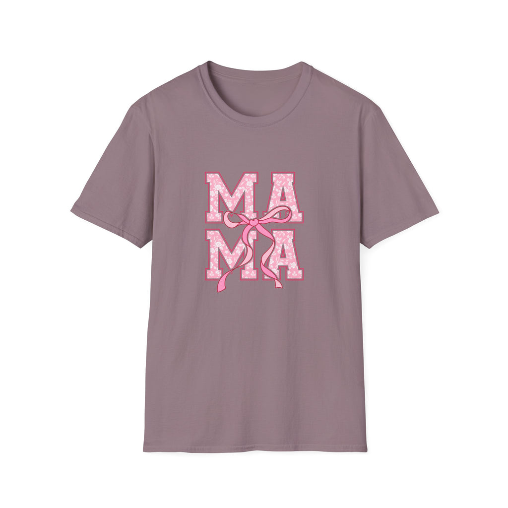 Mama Script Ribbon Monogram T-Shirt