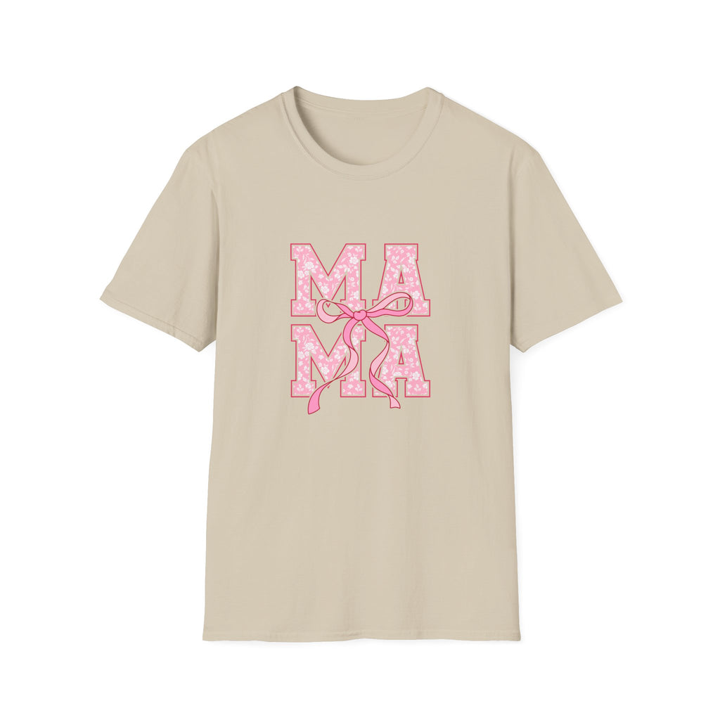 Mama Script Ribbon Monogram T-Shirt