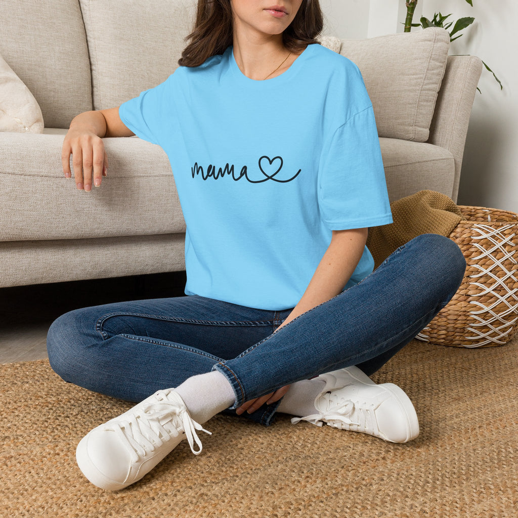 Mama Script Heart T-Shirt