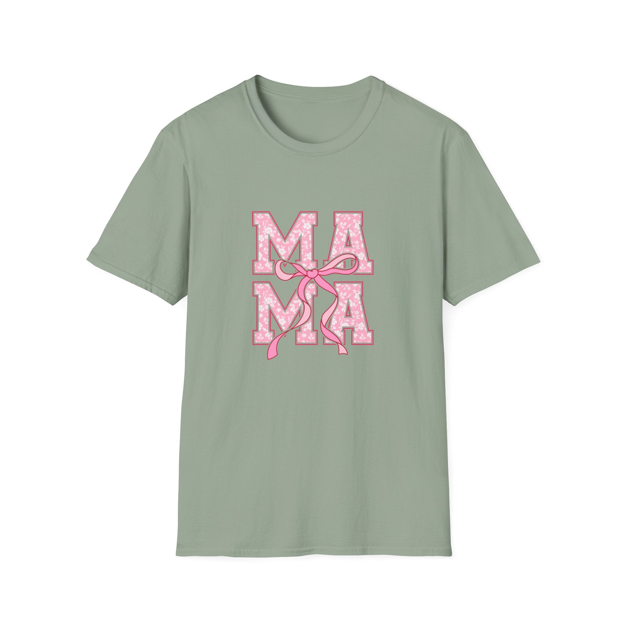 Mama Script Ribbon Monogram T-Shirt