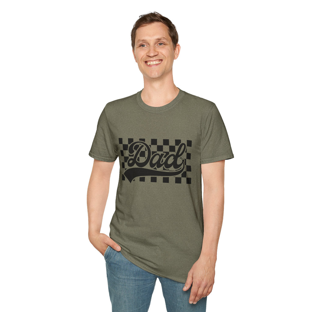 Dad Checkerboard Script T-Shirt