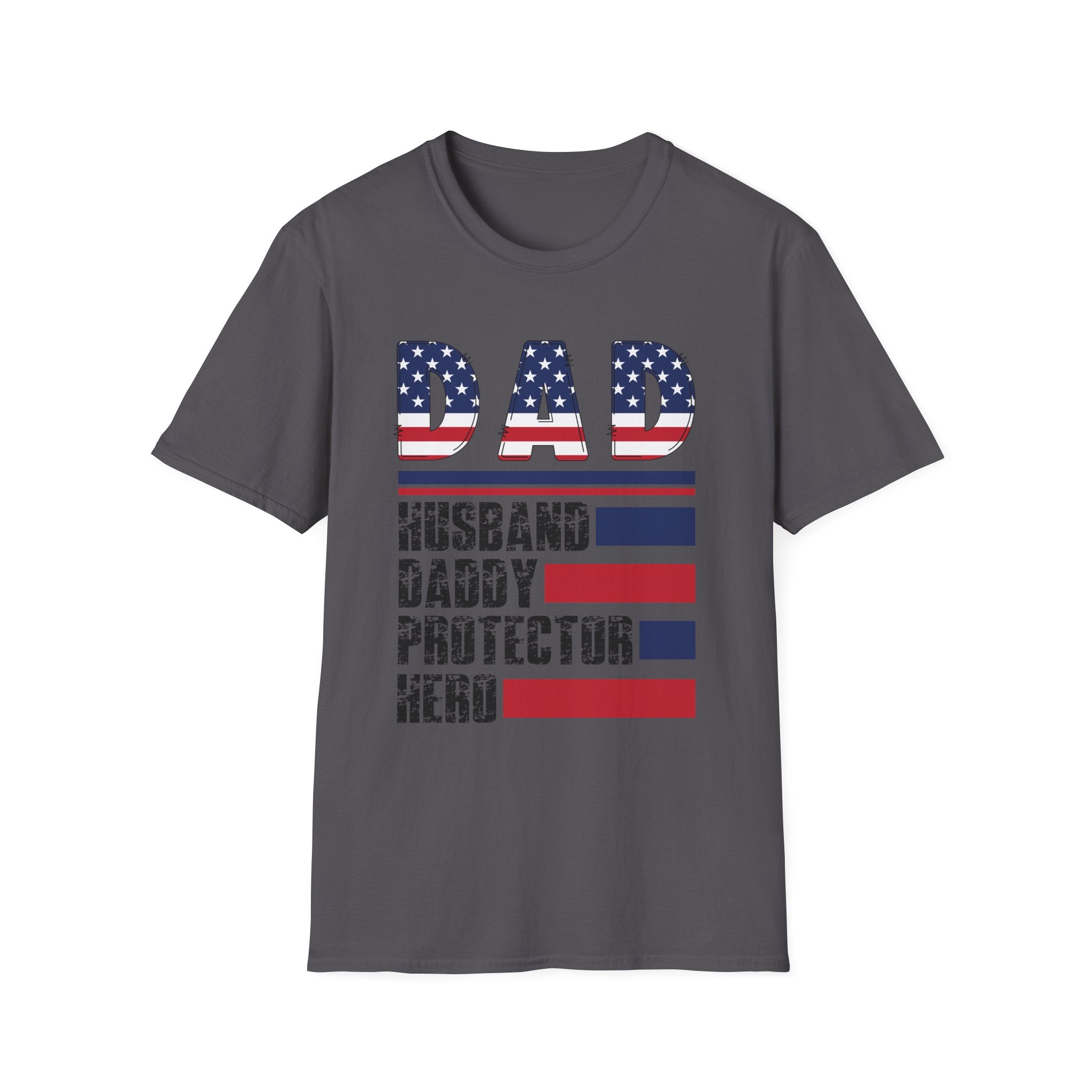 Patriotic DAD American Flag T-Shirt | Dad Husband Daddy Protector Hero