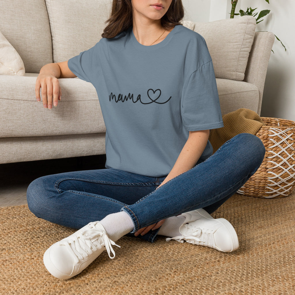 Mama Script Heart T-Shirt
