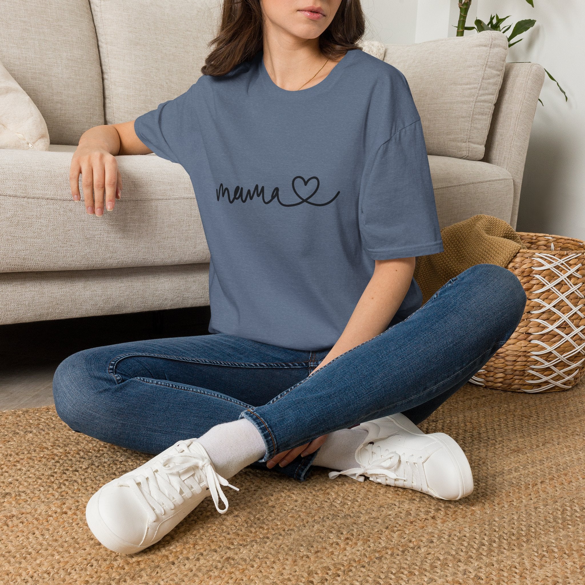 Mama Script Heart T-Shirt