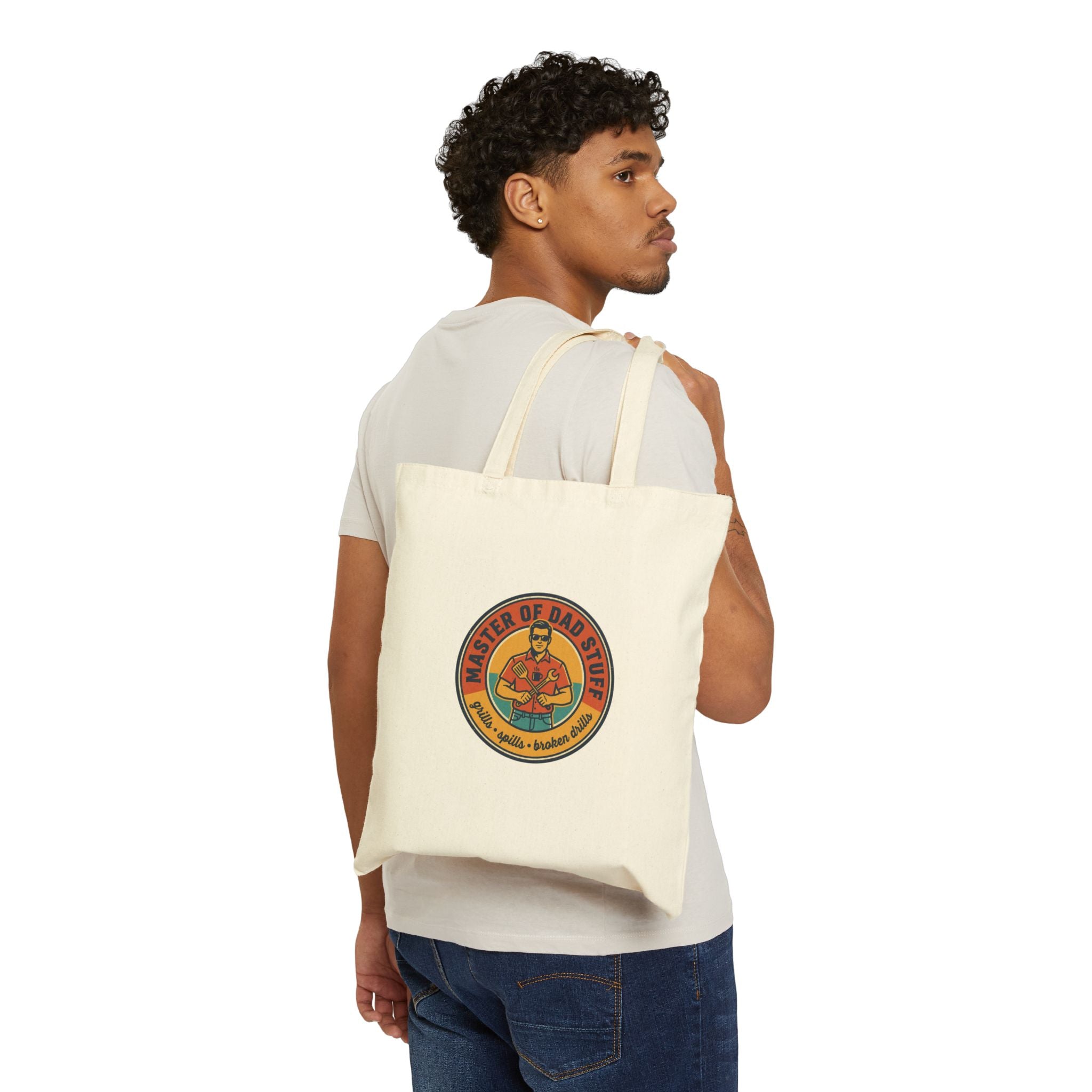 Master of Dad Stuff Tote Fathers Day Retro Grill & Outdoorsy Dad